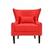 Produktbild SalesFever® Ohrensessel, Sessel mit Armlehnen, Polstersessel in Rot, pflegeleichte Oberfläche, Füße aus massivem Holz, Polsterbezug aus Polyester, 78x82x89cm