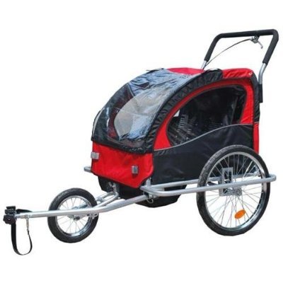 2 in 1 Jogger Fahrradanhänger Fahrrad Anhänger Transportwagen