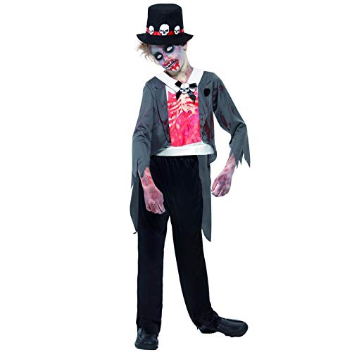 Fancy Dress VIP Express 10-12 Years Kids Boys Dead Walking Zombie Groom Corpse Wedding Halloween Costume