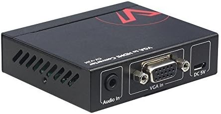 VGA to HDMI Converter with Audio, 1080P Full HD VGA to HDMI Adapter, USB Cable for Power Supply, for Laptop, PC, Computer, Projector, DVD player, DVD Recorder etc (VGA In HDMI Out)