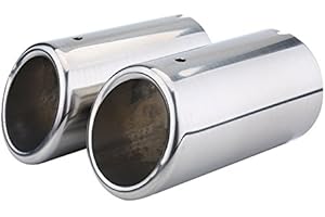 Keenso 1 Paire Tuyau d'Echappement Voiture, Tuyau d'Echappement Embout de Sortie Pot d'Echappement Tuyau de Queue de Silencieux En Acier Inoxydable SI-A0274