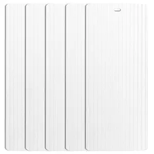 DALIX Ribbed Sliding Door Blinds Vertical Window Slats Large White 98.5
