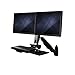 Produktbild STARTECH.COM Wandmontage Sitz-/ Steh Workstation - Dual Monitor bis zu 60,96cm 24Zoll - VESA - Höhenverstellbarer Ergonomischer