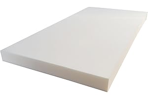 All4All Mousse pour Rembourrage - Matelas - Éponge pour canapés, assises - Haute densité - 100x200x1cm - Mi-Dure D 25/44