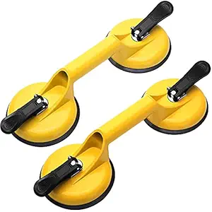 Mishrit Power Full Double Suction Lifter for Lifting Big Glass Plate Tiles or Any Type of Smooth Surface Contraction Material.(Set of 2)(Multi Color)