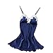 Produktbild Beikoard Sexy Dessous, Sexy Dessous Frauen Seide Spitze Robe Kleid Babydoll Nachthemd Nachtwäsche (M, Blau)