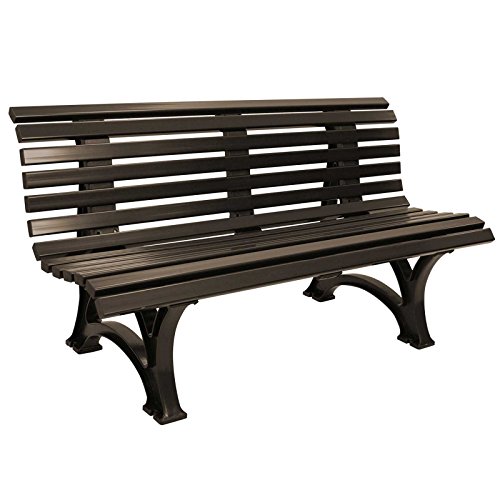 Preisvergleich Produktbild Gartenbank HELGOLAND Braun, 3-Sitzer, Kunststoff