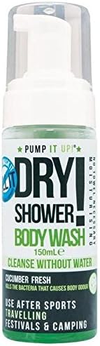 PUMP IT UP Dry Shower Body Wash, Cucumber 150ml (PACK OF 2)