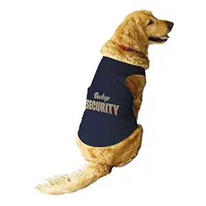 Ruse. Pet Security Foil Edition Round Neck Sleeveless Vest Tank T-Shirt/Tees for Dog Clothes Summer Apparel./Large (Full Grown Desi/Stray, Doberman etc.)