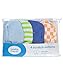 Luvable Friends "Stripes & Solid" 4-Pack Scratch Mittens - blue, newborn