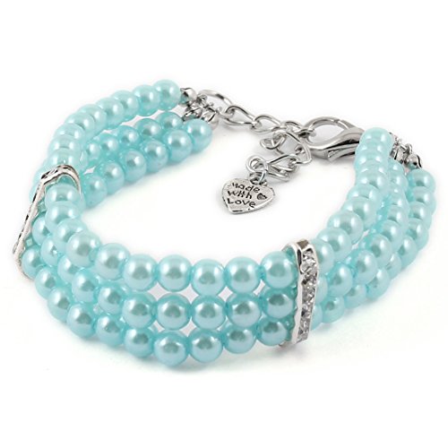 sourcingmap-Round-Beads-Decor-Lobster-Clasp-Pet-Dog-Collar-Jewelry-Necklace-S-Baby-Blue