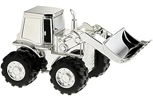 THE EMPORIUM CHRISTENING GIFTS Christening Gifts. Silverplated Digger Tractor Money Box