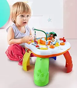 AVIAXO Baby Activity Table Education Toy - High Speed Train Standing Activity Play Table for Baby Boy Girl Gift 1 Year Old || Multicolor