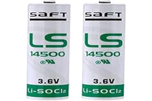 Lot de 2 Piles Original LS 14 5.00 pour Compteur d’Eau électrique PLC ER6V TL-5903 3.6V Batterie au Lithium SAFT