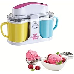 Domoclip DOP146 Sorbetière Duo Jaune + Bleu + Rose 0,5 Litre, 12