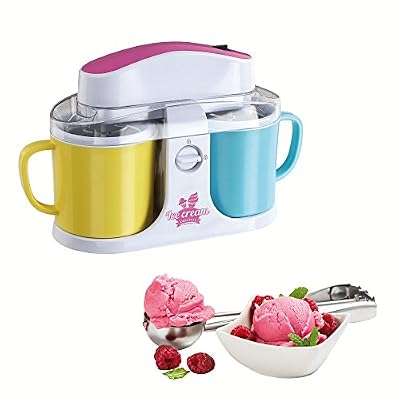 Domoclip DOP146 Sorbetière Duo Jaune + Bleu + Rose 0,5 Litre, 12