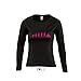 Produktbild EVOLUTION - Motorrad Motorroller FUN KULT SHIRT - Damen Langarm Longsleeve T-Shirt S-XL , Deep black - pink , M