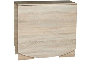 Rodnik Tisch ausklappbar - Klapptisch- Esstisch klappbar - Sonoma Eiche - abgerundete Ecken - klappbarer Tisch - 376-2