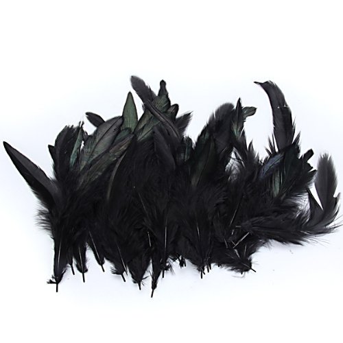 150 Stk. gefärbt Dekor Hahn Feder Hut Fan Schwarz - 7
