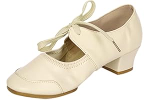 FULIDNGZG Zapatos Baile Latino Mujer, Zapatos Flamenco Fiesta Tacon Bajo Entrenamiento Suela Cuero Bailes De Salón Vintage Zapatos Salon Profesional Zapatos Sevillanas Moderno Zapatos De Baile Bachata Salsa
