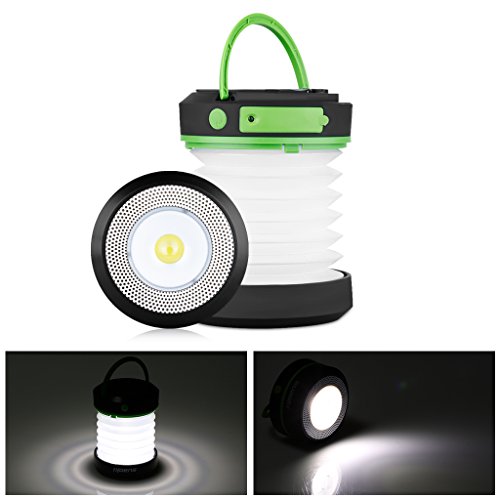 Suaoki LED Laterne Taschenlampe, LED Faltbare Camping Lampe Leuchte mit Handkurbel Wiederaufladbare System und Haken zum Hängen, eignet für Camping, Outdoor, Wandern, Angeln, Abenteuer, Campinglampe, Ausfälle [Energieklasse A+] - 8