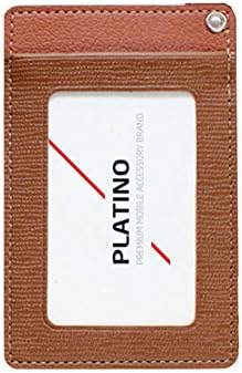 ID Card Badge Holder Unisex Card Case Wallet Lanyard Necklace Neckholder Neck Strap (Brown)