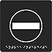 Produktbild Pavo 8055999 Türschild Kein Durchgang mit Blindenschrift, 150 x 150 x 2 mm