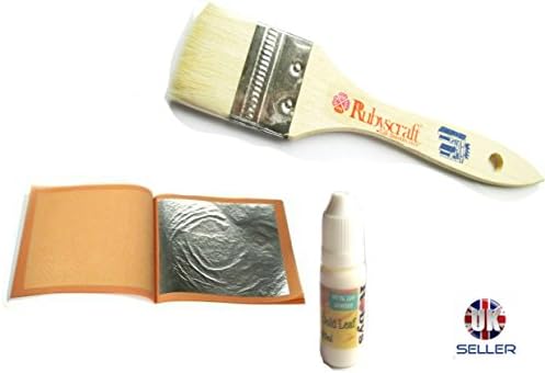 Silver leaf Kit- 20pcs Real Silver Leaf sheets, 15ml adhesive and brush. Christmas Gilding Design Bling my shoes UK00003085705 Trademark...