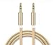 Price comparison product image I-Sonite (Gold Gold Plated Nylon Material Braided 3.5mm Jack To Jack Connection Aux Auxiliary Audio Cable [ 1 METER ] For LG K3 4G