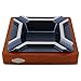 Produktbild Kreative Vintage Handmade Massivholz Zigarre Aschenbecher, Metall Innenzylinder mit 4 Zigarettenspitzen Slots Home Office Business Smoking Set