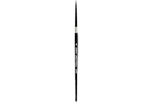 Silver Brush Limited 3000S4 Black Velvet Round Brush for Watercolour, Size 4, Short Handle