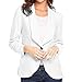 Produktbild VJGOAL Damen Jacke, Damen Mode OL Stil DREI Viertel Sleeve Blazer Elegante dünne Arbeit Shorts Tops Anzug herbstliche Mantel Strickjacke (Weiß, 38)