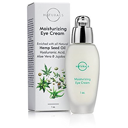 O Naturals Crema per occhi all'olio biologico di semi di canapa, anti-età, riduce le linee sottili e le rughe sotto e intorno agli occhi. Con Acido Ialuronico, olio di jojoba e burro di karitè. 29 ml