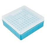 Nuevo y de alta calidad TOOGOO(R) Caja Cuadrada de tubo de centrifuga 1.5ml de Plastico con 100 Posiciones para Laboratorio