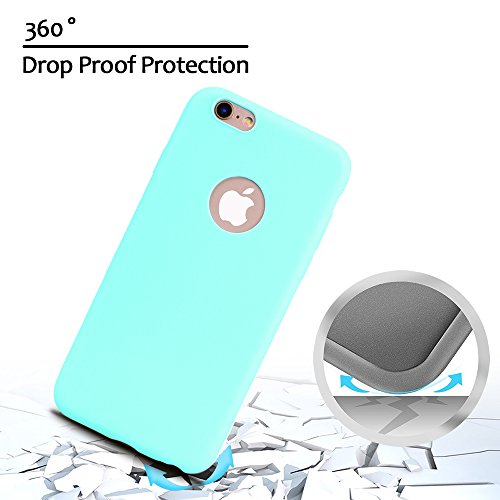 Funda iPhone 6 6s   E-Lush Suave Silicona TPU Carcasa iPhone 6s Bumper Ultra Delgado Flexible Gel Parachoques Goma Mate Opaco Case Cover Amortigua Golpes Protectiva Caso para iPhone 6 6s  4 7 Pulgadas  Smartphone Anti-Rasgu  o y Resistente Tapa - Azul