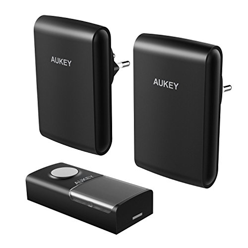 Preisvergleich Produktbild Aukey – Türklingel, kabellos, mit zwei Empfängern (WD-TD03)