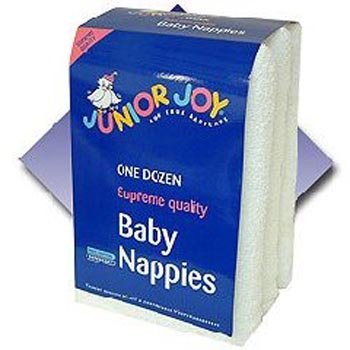 12 X SUPREME QUALITY BABY TERRY NAPPIES,Size: 61 x 61 cm (24" x 24") , 100% cotton