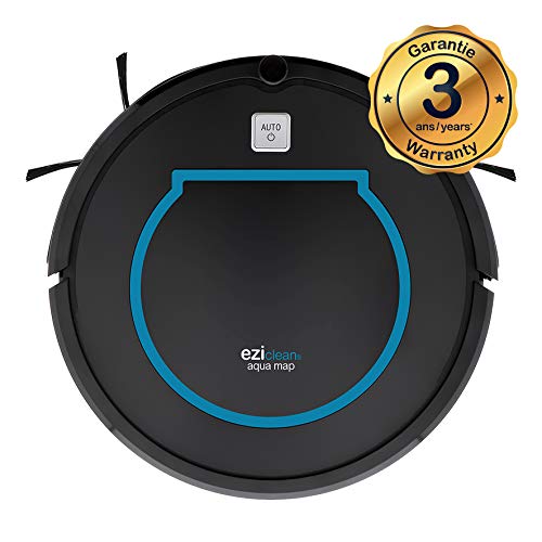 EZIclean Robot aspirateur laveur Aqua map -aspire et passe la serpillere en un seul passage - 120m² - 60 dB - 330 mL