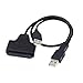 Produktbild ZYCX123 USB 2.0 zu SATA Serial ATA 15 + 7 22P Adapter-Kabel für 2,5" HDD Laptop Hard Drive Schwarz