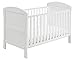 Babymore Aston Drop Side Cot Bed (White) with Foam Mattress