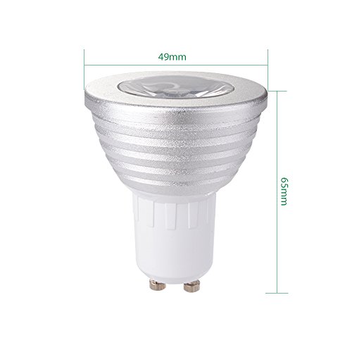 Sunix® 5W GU10 RGB LED Lampe multicolor Glühbirne / Glühlampe mit Ferbedienung, Farbwechsel 16 Farben Auswahl, LED Leuchtmittel, LED Birnen - 4