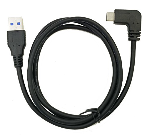 Maxhood Typ C 90 Grad Kabel, 1 Meter langes USB 3.0 (Typ A) Kabel, Stecker auf USB 3.1 C (Typ C), rechtwinkliger Stecker, zeigt nach rechts oder links, Sync- & Ladekabel, Adapterkabel