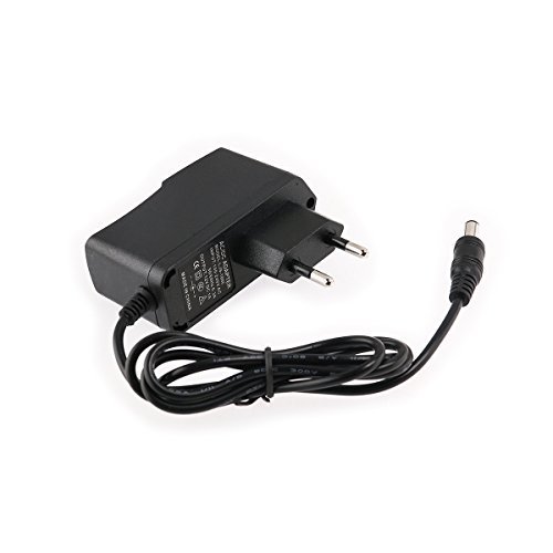 LEORX DC 12V 1A AC Power Adapter Ladegerät Steckernetzteil für CCTV-Kamera - 5.5 mm * 2.1 mm (schwarz)