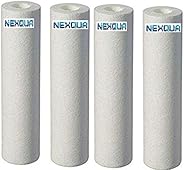 Nexqua Set Of 4 Spun Filter for Ro Purifiers, 5 Micron, 10 inch size, Suitable for All Water purifiers(4,white