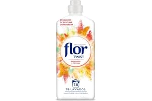 Reckitt Flor Twist - Suavizante para la Ropa Concentrado Aroma Melocotón y Cítricos 1404 ml - 78 Dosis