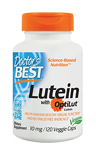 Doctor's Best | Luteína con OptiLut | 10 mg | 120 Cápsulas veganas | sin gluten y soya