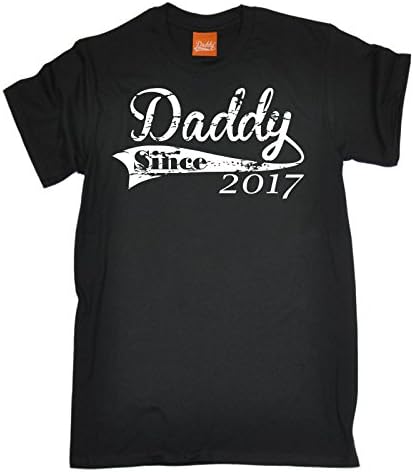 123t Men's Daddy Since 2017 Dad Father T Shirt Grandad Children Child Kids Grandpa Year Personalised Baby Babies Birthday Gift Christmas Present T-SHIRT