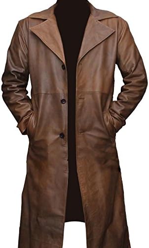 Batman v Superman Dawn of Justice Nightmare Distressed Brown Leather Coat Jacket