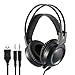 Produktbild Heaviesk V2000 Headset 7,1 Kanal 3,5 mm Klinke Bass Stereo Sound Effekt Gaming Kopfhörer Mit Mikrofon für Computer PC Laptop Gamer