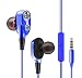 Produktbild kopfhörer kompatibel mit OnePlus 5T in Ears Kabel Dual Dynamic Drivers Stereo Hi Fi mit Mikrofon und Lautstärkeregler Superkomfortable Noise Cancelling 4 Kanal Lautsprecher (Blau)
